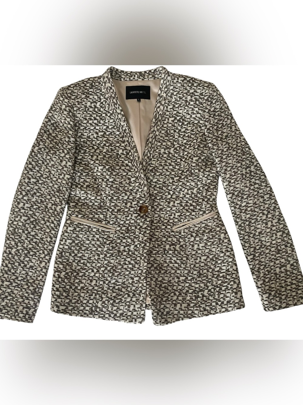 Lafayette 148 New York Textured Tweed Blazer - Women's Size 6